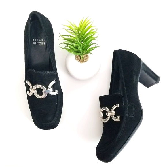 STUART WEITZMAN Loafer Pumps Chain Horsebit Black